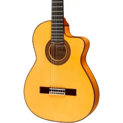 Discount ⌛ Cordoba Cordoba 55FCE Thinbody Acoustic-Electric Nylon String Flamenco Guitar ????