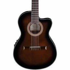 Cheap ⭐ Ibanez Ibanez GA35 Thinline Acoustic-Electric Classical Guitar Dark Violin Burst ⭐