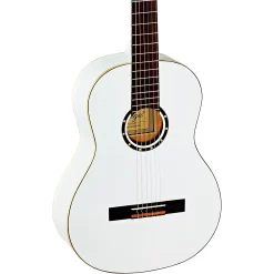 Discount ⭐ Ortega Ortega R121WH Full-Size Family Series Classical Guitar White ????