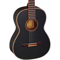 Best Sale ???? Ortega Ortega Family Series R221BK-7/8 7/8 Size Classical Guitar Gloss Black 0.875 ????