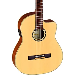 Deals ???? Ortega Ortega Family Series RCE125SN Thinline Acoustic-Electric Classical Guitar Satin Natural ❤️