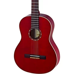 New ✔️ Ortega Ortega Family Series R121LWR Left-Handed Classical Guitar Transparent Wine Red ????