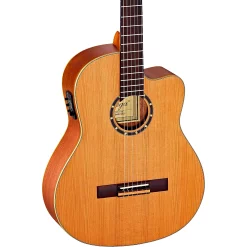Flash Sale ???? Ortega Ortega Family Series Pro RCE131 Acoustic-Electric Slim Neck Nylon String Guitar Satin Natural ????