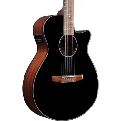 Best Sale ???? Ibanez Ibanez AEG50N Acoustic-Electric Classical Guitar Gloss Black ⭐