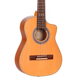 Budget ???? Ortega Ortega RQ39E Requinto Acoustic-Electric Guitar Natural ????